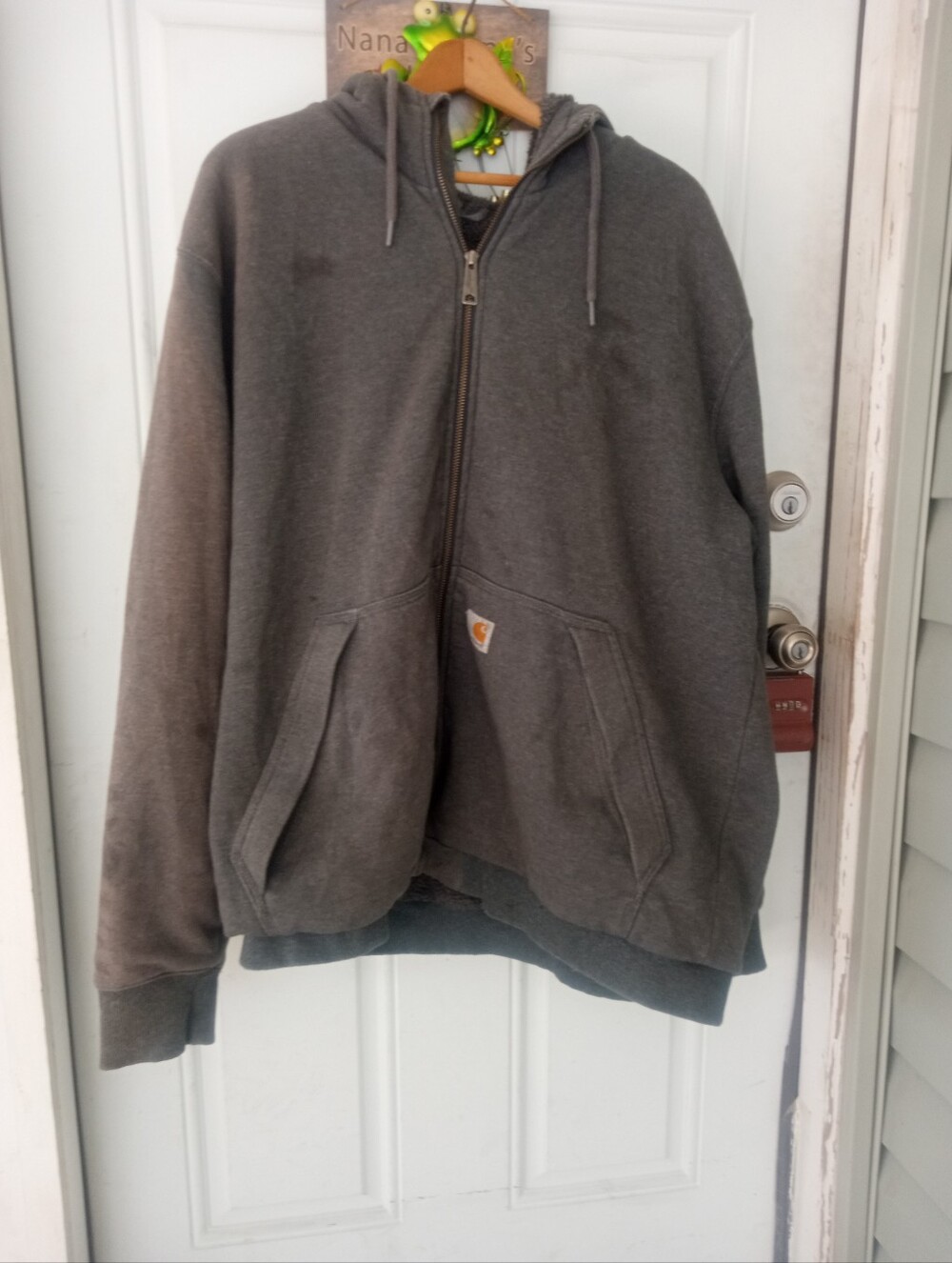 Men's Extra Large Carhartt Zip Up Hoodie Fleece Lined